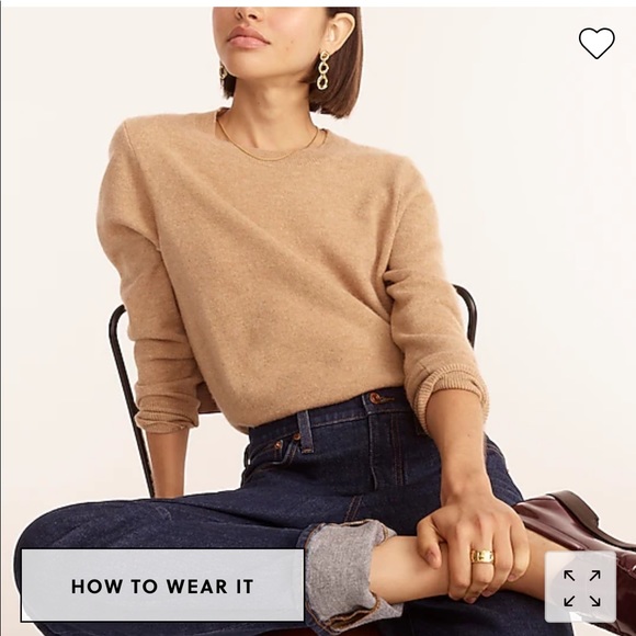 J Crew 100% Cashmere Sweater Olive Green - Picture 2 of 4